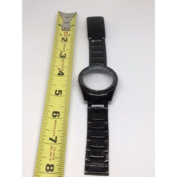 Authentic Fossil Watch Bracelet Case Links Parts Band 20mm Black A535 - Picture 1 of 8
